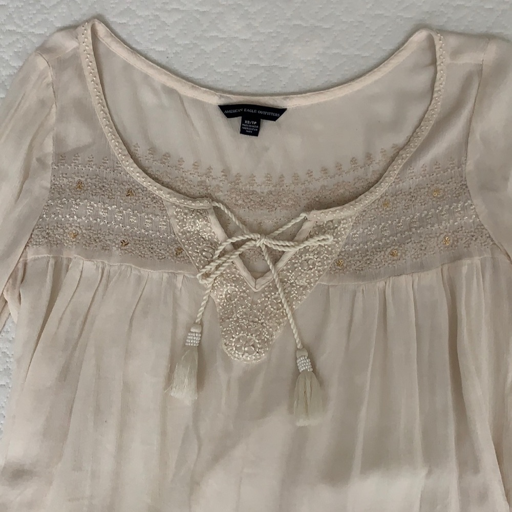 Flare sleeves blouse